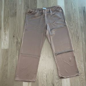 Mango size XL gold satin pants